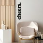 Wallity Cheers Escultura de pared de metal Negra